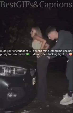ass clapping big tits caption car sex cheating cuckold outdoor rough screaming clip
