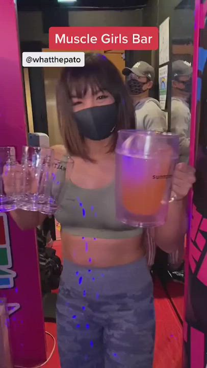 Japanese muscle girl bar