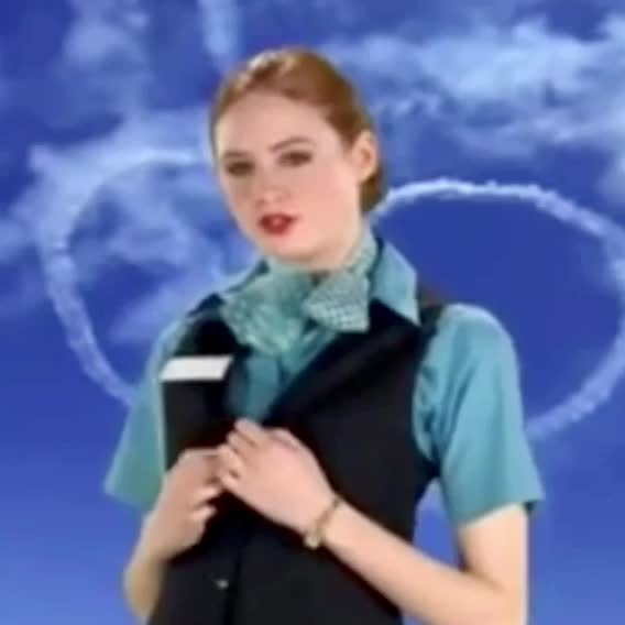 Just found out about a "funny" skit Karen Gillian did of an airline where