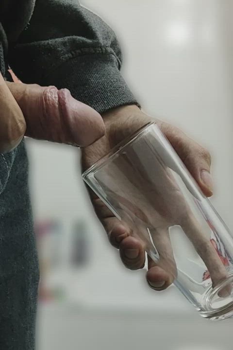 bathroom glass male masturbation piss pissing toilet clip