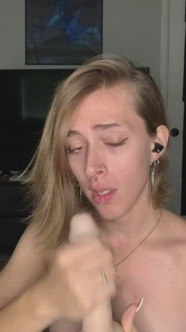 Blowjob Cum In Mouth Solo Trans Woman Porn GIF by varietyitsol