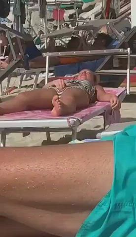 beach masturbating public clip
