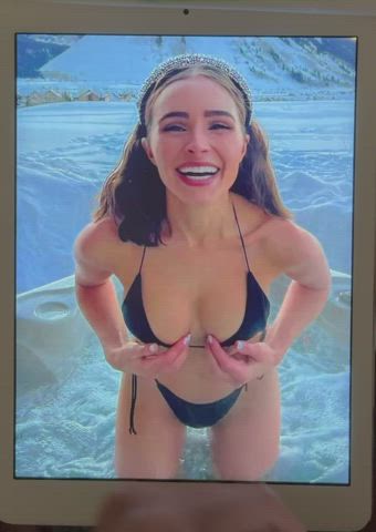 Goddess Olivia Culpo wanted my cum all over her tits