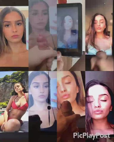 Cumpilation! 8 cumtributes just for this french beauty! Thanks to all the guys who
