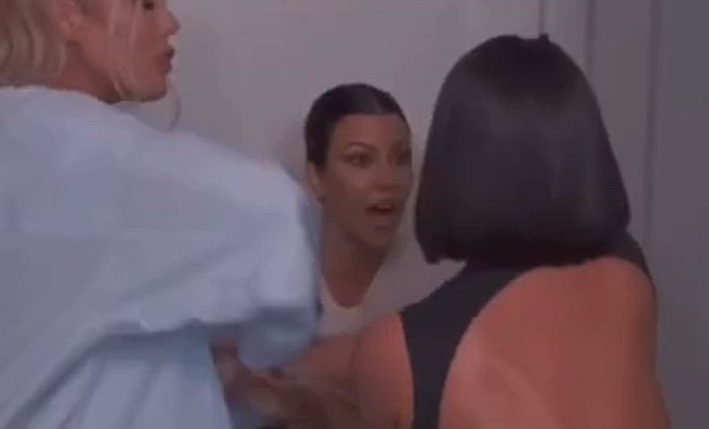 Kim Slapping Kourtney Hard (Sound On)