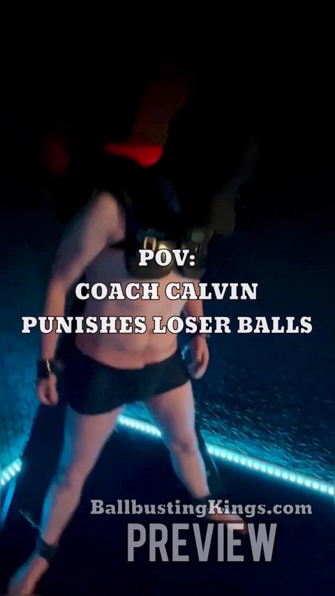 POV Coach Calvin punishes your balls after losing the game