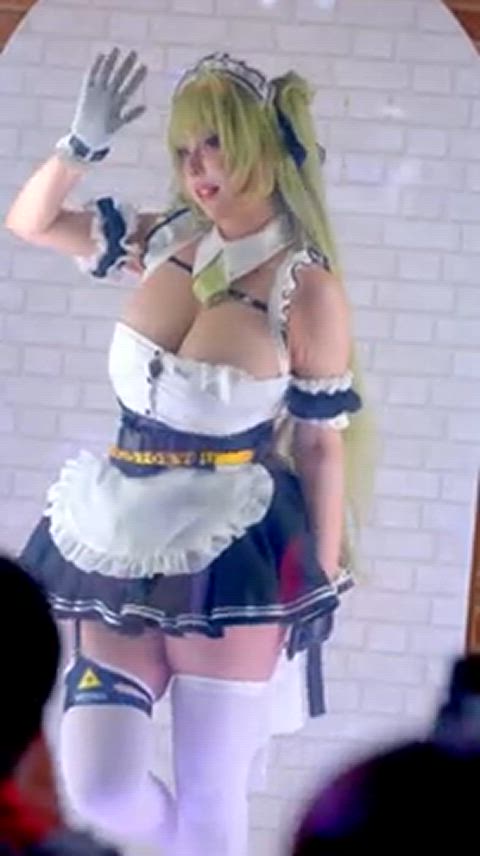 really busty and on display maid