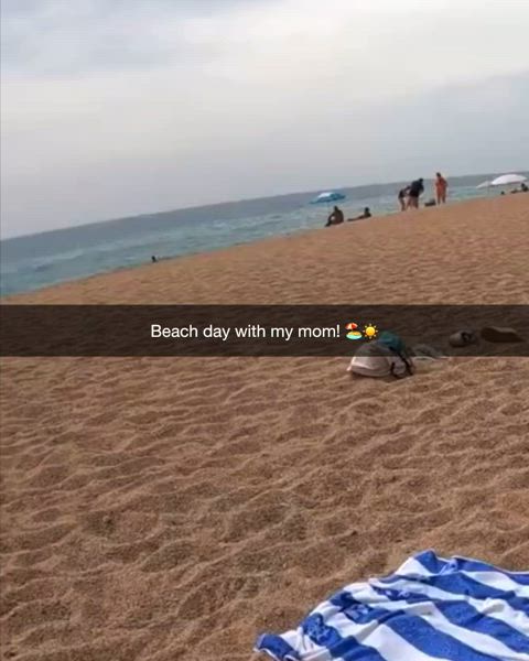 Unexpected turn of events during a mother and son beach trip