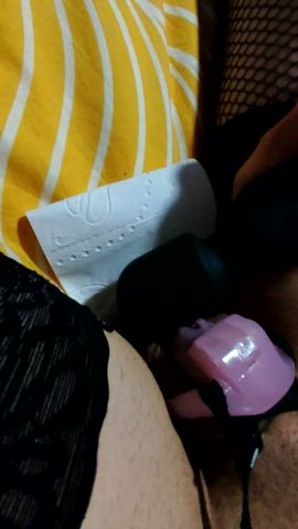 chastity cum cumshot masturbating orgasm sissy trans clip