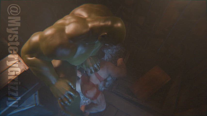 3d animation blowjob gay nsfw oral orc monster-sex clip