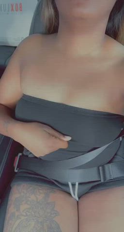 Boobs Car Tits clip