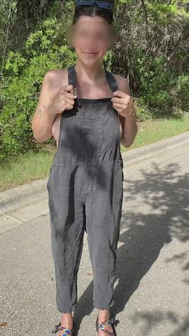Dropping my overalls on the road 21f