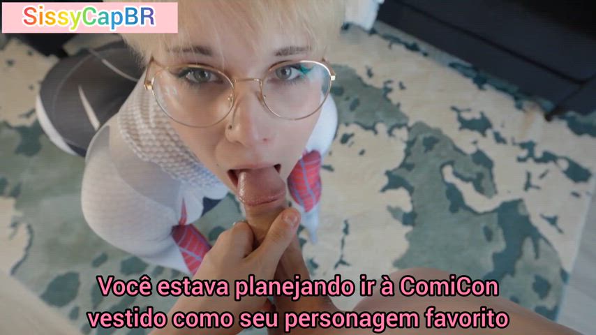 blowjob caption cosplay costume cumshot cute gay portuguese sissy sissycaption trans-sissy-porn