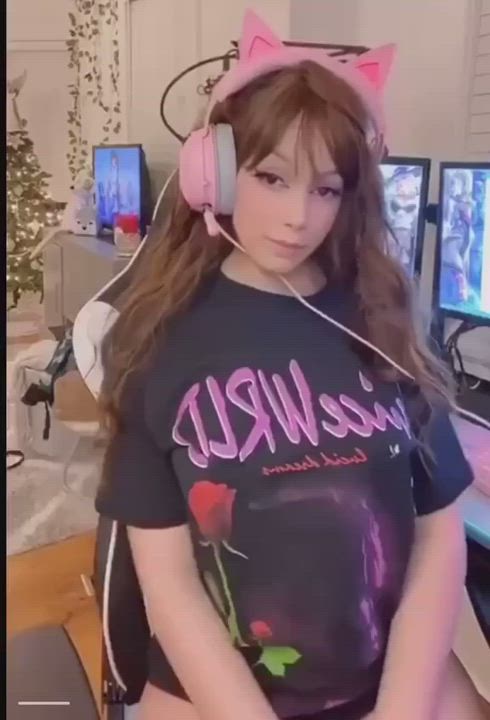 Asian Boobs Brunette Flashing Gamer Girl Skinny Teen clip