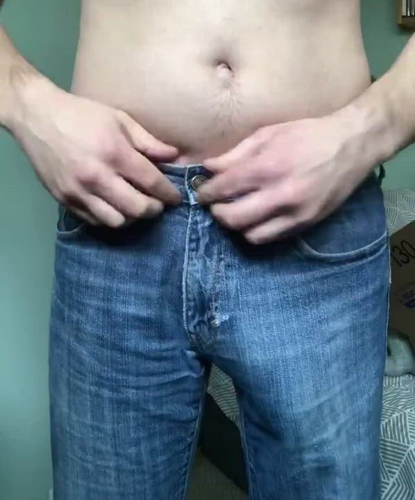 Bulging in jeans, bulging in underwear