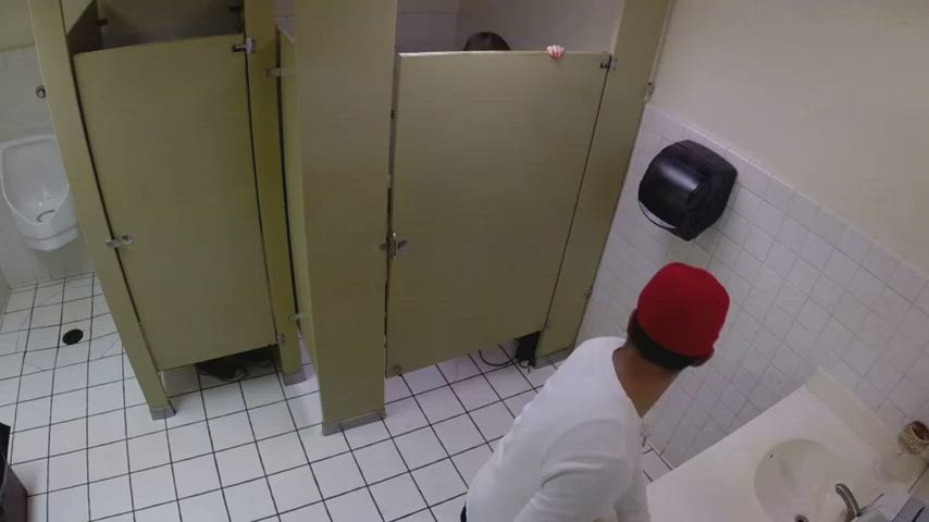 Caught having sex in a public restroom