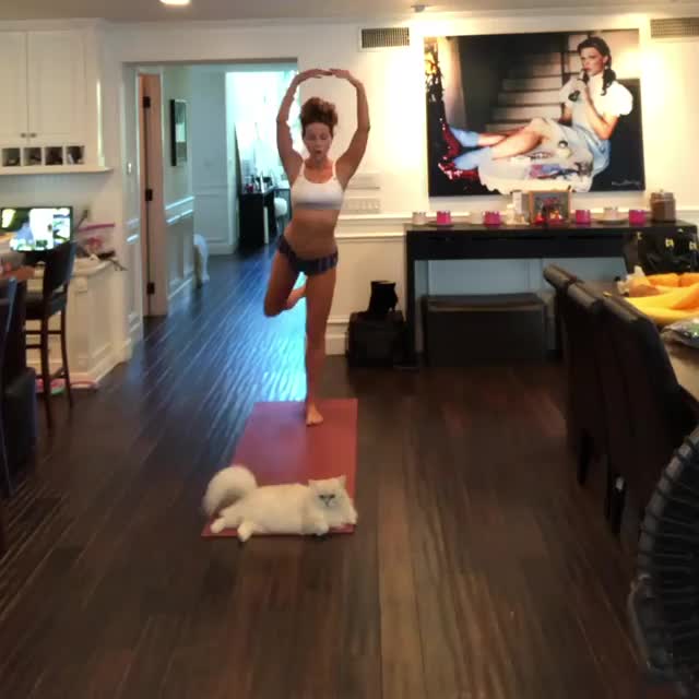 KATE BECKINSALE Doing Yoga at Her Home - Instagram Video 07/10/2020