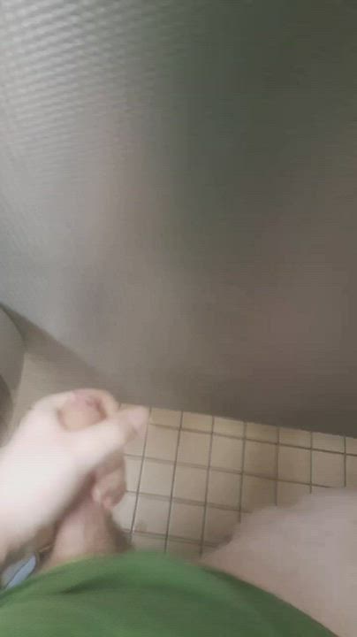 Public bathroom cumshot (I cleaned it up after lol)