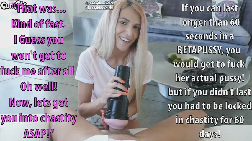 If you can last long enough, you can fuck her! but if not... chastity for you.