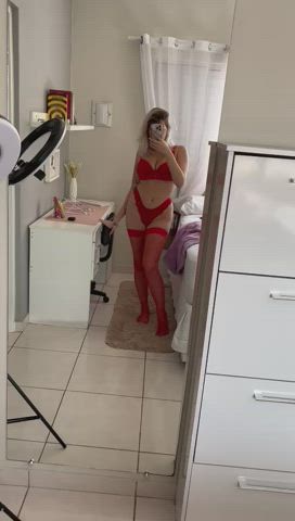 Red hot lingerie for my hot body