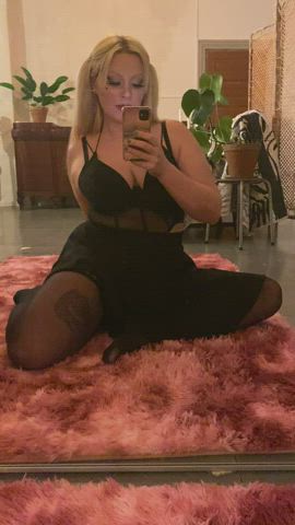 blonde cute nylons pigtails skirt clip