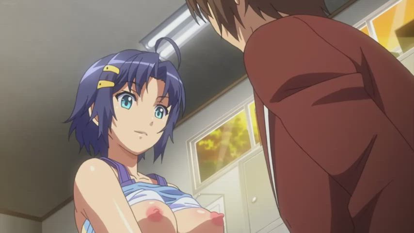 Examining her first cock (Ryou Seibai! ep1)