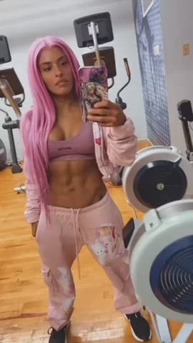 abs cute fitness latina petite tight tits wrestling clip