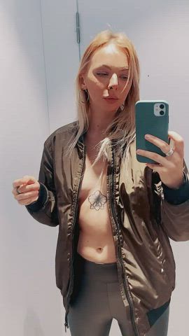 boobs braless changing room nipple play nipples selfie tits undressing vertical clip