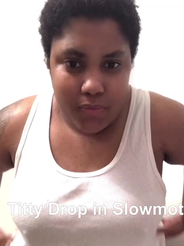 Slowmotion Titty Drop GIF
