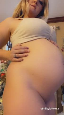 Belly Button MILF OnlyFans Pregnant Porn GIF by milkykittykate