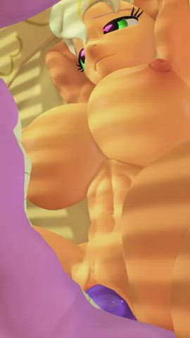animation bed sex big tits cartoon eye contact loop muscular girl sfm clip
