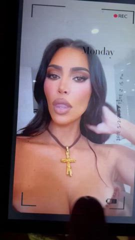 boobs celebrity cum cum in mouth cumshot facial huge tits kim kardashian milf tribute