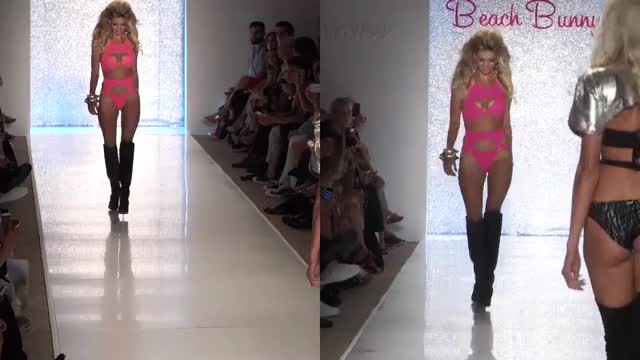 Kelly Rohrbach - Beach Bunny f The Blonds - Mercedes-Benz Fashion Swim (2015) - pink