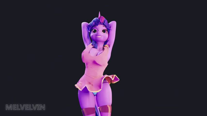 Animation Bouncing Tits Dancing Jiggling Panties Parody Ponytail Thong Upskirt clip