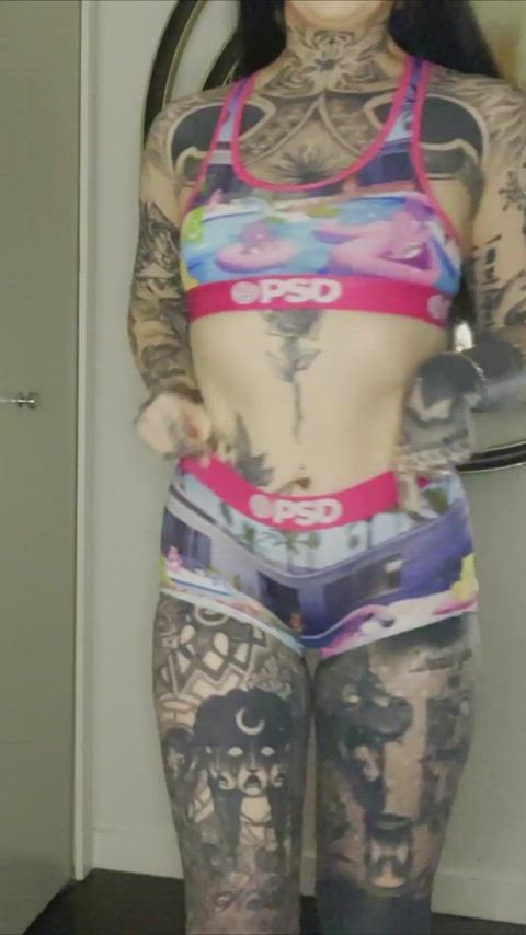 cute sfw tattoo underwear clip