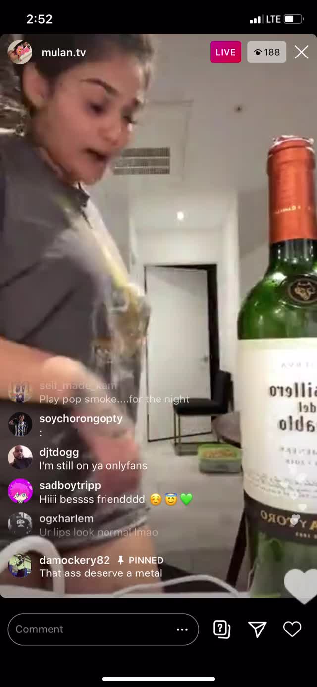 Mulan shows off her fat ass on Instagram live? Part 1