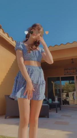 Dress Outdoor Upskirt clip
