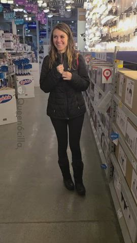 Flashing in the lighting aisle was a real turn on