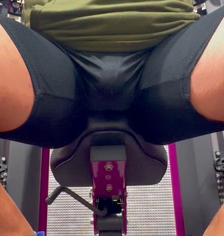Dripping through shorts at gym