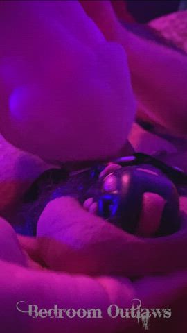 The ultimate tease for a man in chastity, can’t even use our toys properly 😈