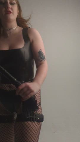 dominatrix fishnet latex clip