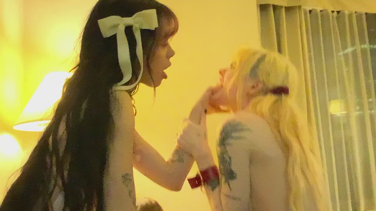Ass Blonde Cheerleader Girlfriend Girls Group Sex Lesbian Sex Tattoo Threesome clip