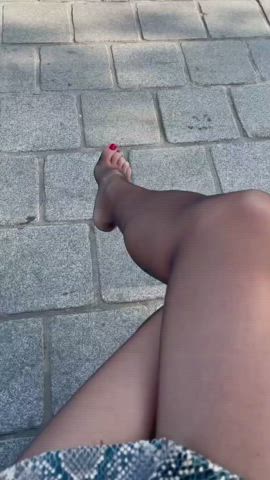 Boots Feet Pantyhose Public clip