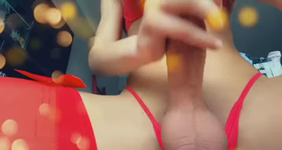 Cock Masturbating Stockings Trans clip