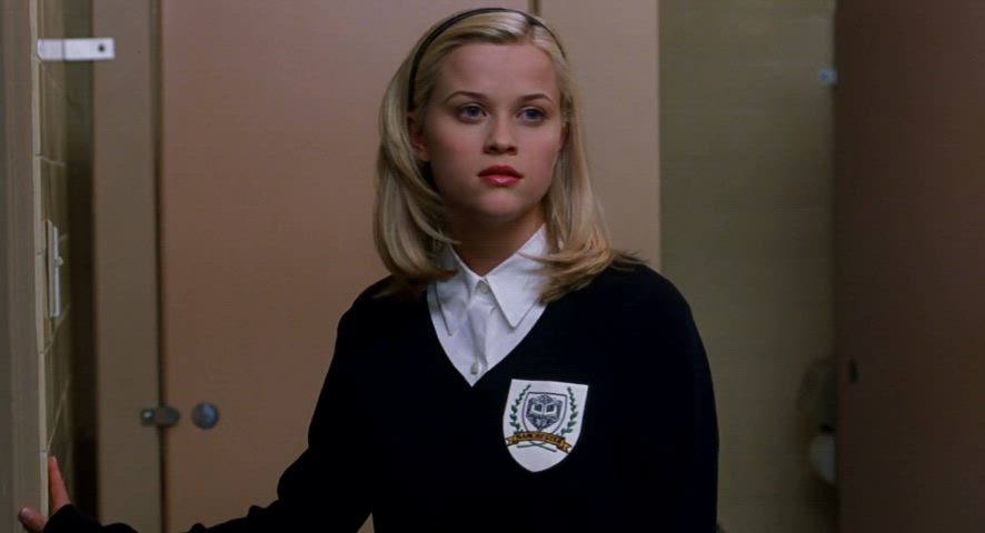 celebrity female reese witherspoon schoolgirl clip