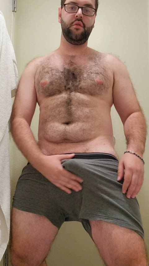 big dick daddy dad hairy chest big balls chubby clip