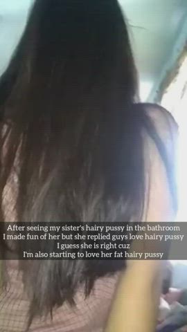 Sister with a hairy pussy
