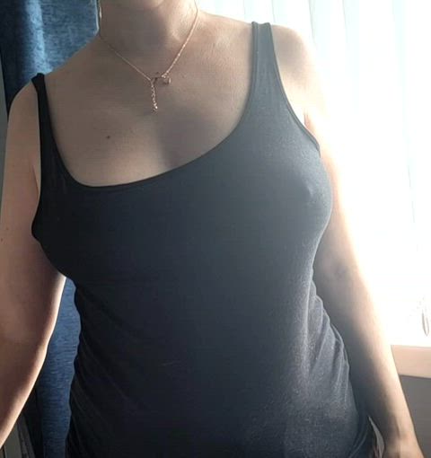 Breastfeeding is easier with no bra, hope that's OK [f]