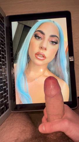 celebrity cum cumshot jerk off lady gaga tribbing tribute covered-in-cum cum-tributes