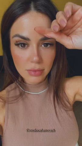 boobs brazilian brown eyes brunette dani facial goddess labia sensual tease clip